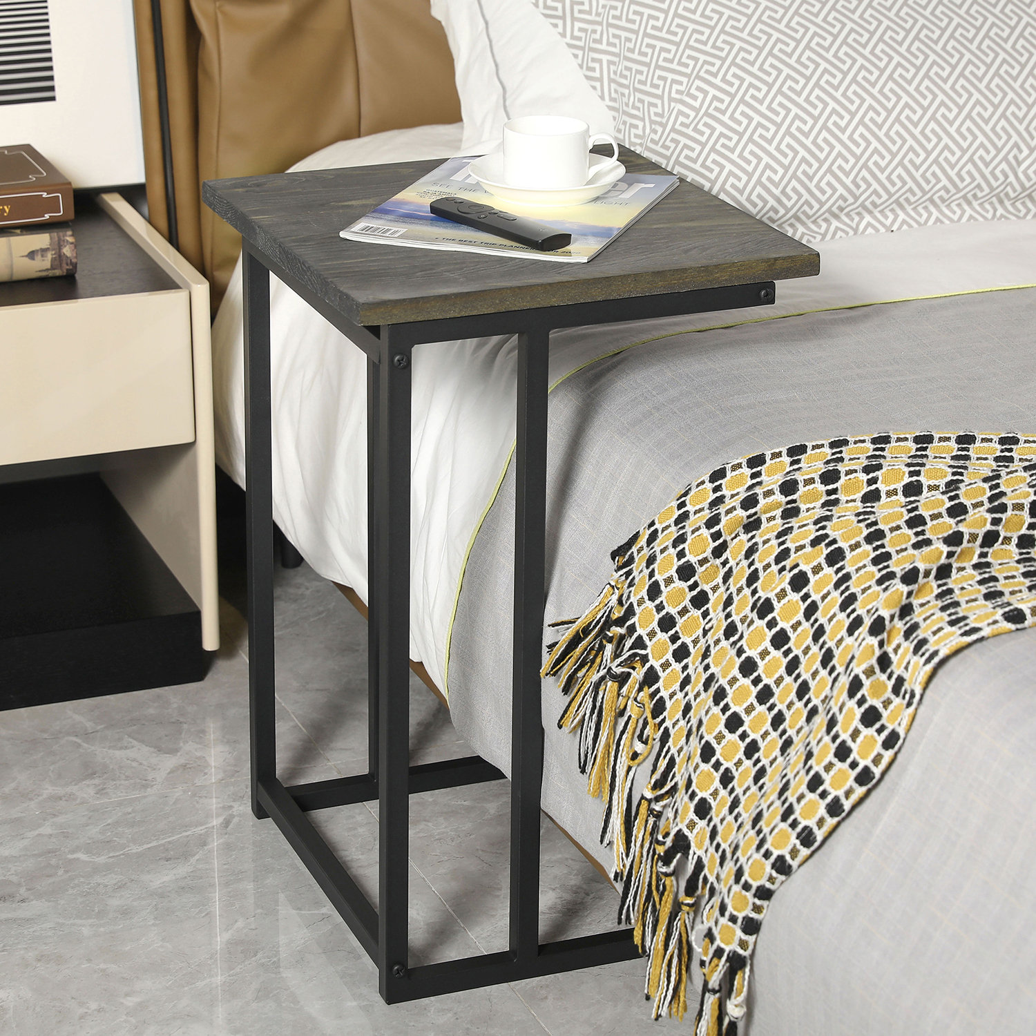 17 Stories Orbin Wood TV Tray Table Wayfair